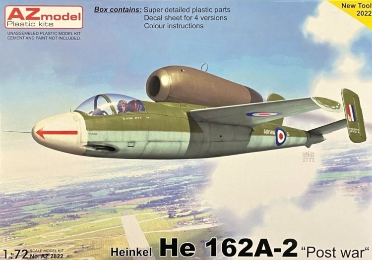 Az Model 78022 Heinkel He 162A-2 'Post War' (4x camo) 1/72