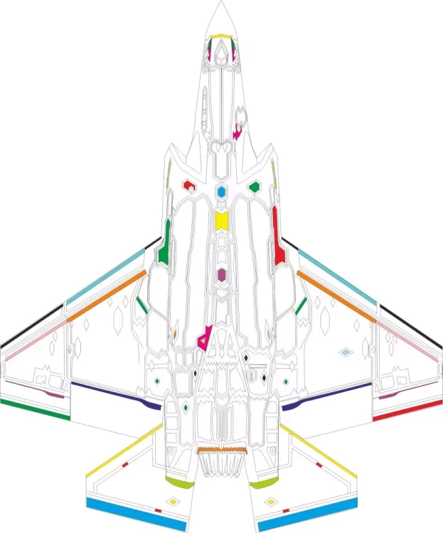 Eduard EX1098 Mask F-35C RAM panels (TAM) 1/48