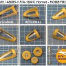 KV Models 48085-1 F/A-18A/C Hornet (HOBBYBOSS #80320, #80321, #80320S1, #85809) - (двусторонние маски) + маски на диски и колеса US 1/48