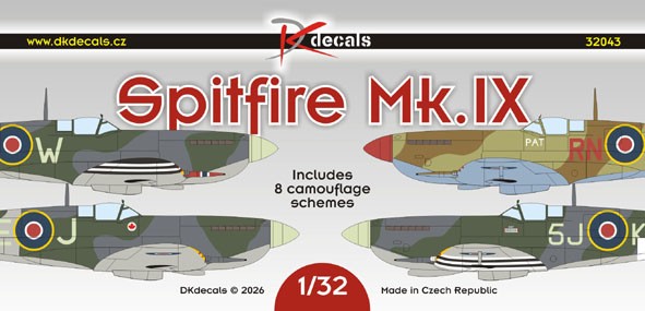 Dk Decals 32043 Spitfire Mk.IX (8x camo) 1/32