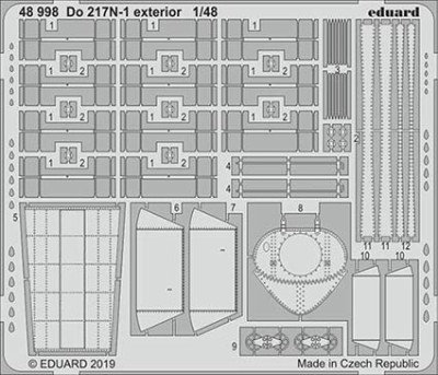 Eduard 48998 SET Do 217N-1 exterior (ICM)