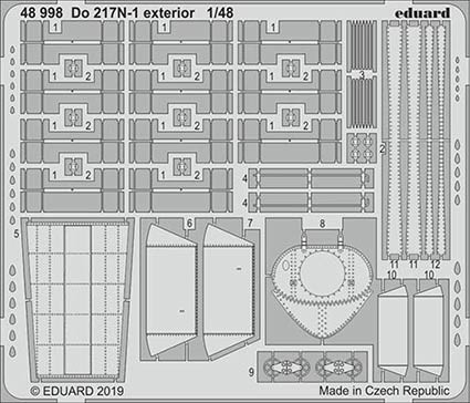 Eduard 48998 SET Do 217N-1 exterior (ICM)
