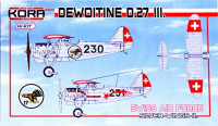 Kora Model KPK72080 Dewoitine D.27 III. Swiss AF Silver Wings II. 1/72
