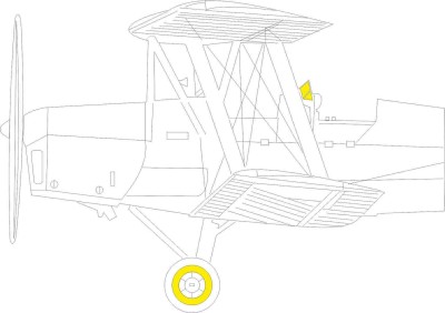 Eduard JX273 Маска DH. 82A Tiger Moth (ICM) 1:32