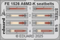 Eduard FE1526 A6M2-K seatbelts STEEL (EDU) 1/48
