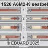 Eduard FE1526 A6M2-K seatbelts STEEL (EDU) 1/48