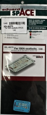 Eduard 3DL48270 Fw 190A seatbelts SPACE 1/48