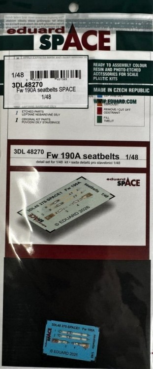 Eduard 3DL48270 Fw 190A seatbelts SPACE 1/48