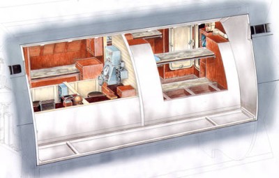 CMK N72016 U-Boot IX Officers’ Ward Room&amp; Galley for REV 1/72