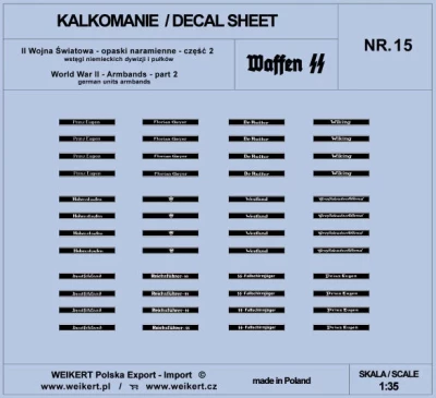 Weikert Decals 215 German Units Armbands WWII - part 2 1/35