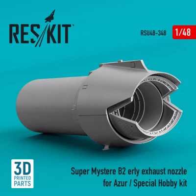 Reskit U48348 Super Mystere B2 early exh. nozzle (AZUR/SPH) 1/48