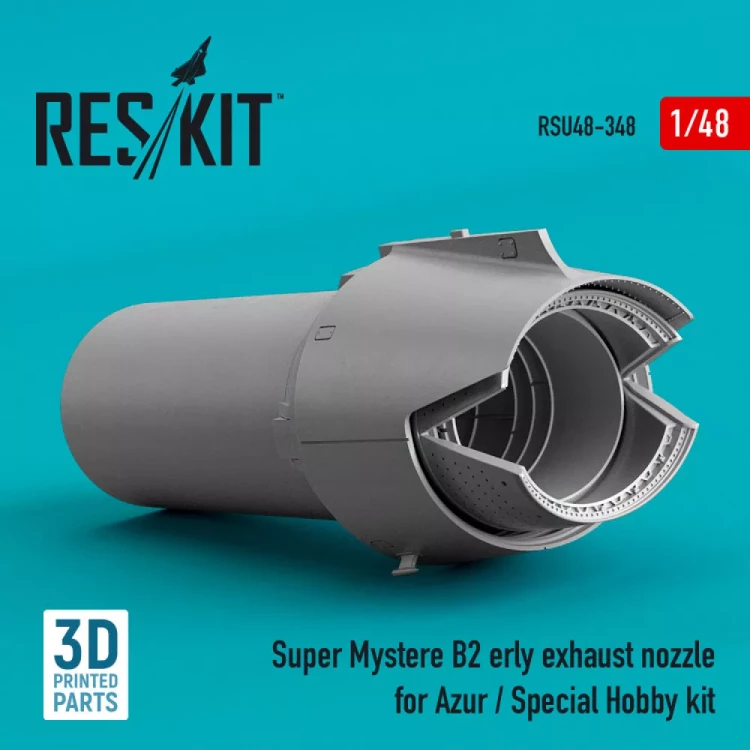 Reskit U48348 Super Mystere B2 early exh. nozzle (AZUR/SPH) 1/48