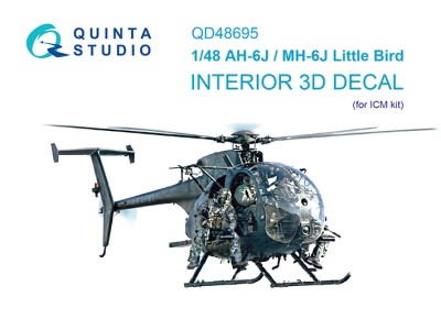 Quinta studio QD48695 AH-6J/MH-6J Little Bird (ICM) 1/48