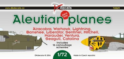 Dk Decals 72029 Aleutian planes - part 1 (17x camo) 1/72