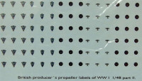 LF Model C4877 Decals British producer propeller labels III. 1/48