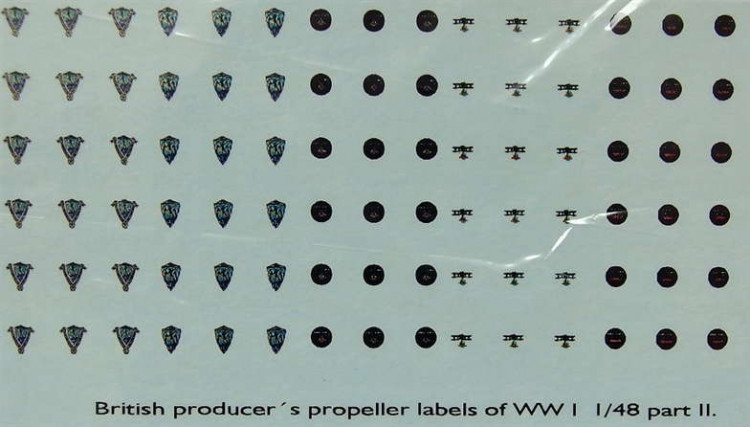 LF Model C4877 Decals British producer propeller labels III. 1/48