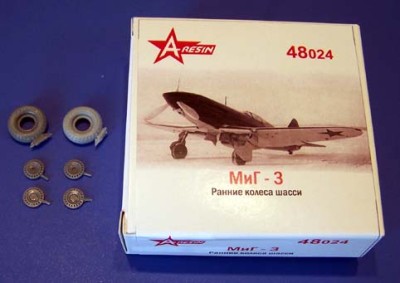 A-resin 48024 МиГ-3 ранние колеса шасси 1/48