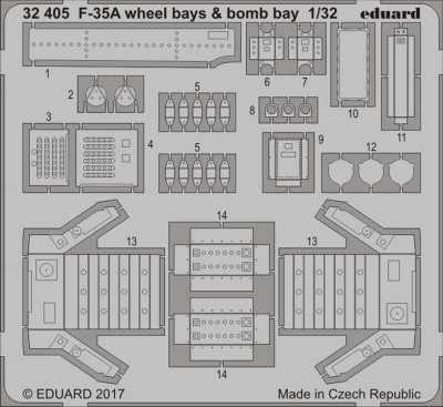 Eduard 32405 F-35A wheel bays &amp; bomb bays 1/32