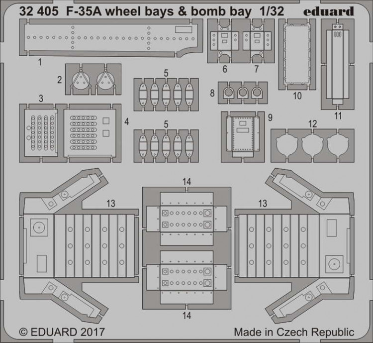 Eduard 32405 F-35A wheel bays & bomb bays 1/32