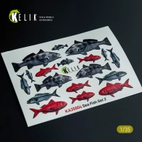 Reskit KA35004 Sea Fish set Type 2 - 3D Decal for dioramas 1/35