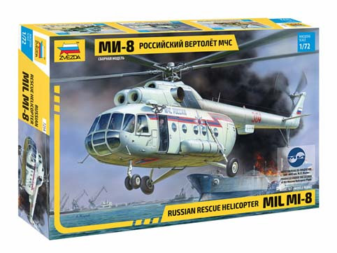 Звезда 7254 Российский вертолёт МЧС МИ-8 1/72