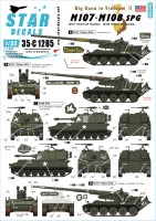 Star Decals 35-C1285 Big Guns in Vietnam # 2. US Army and Marine Corps M107 175mm SP Howitzer and M108 105mm inch SP Howitzer 1/35