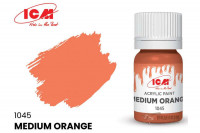 ICM C1045 Средний оранжевый(Medium Orange), краска акрил, 12 мл