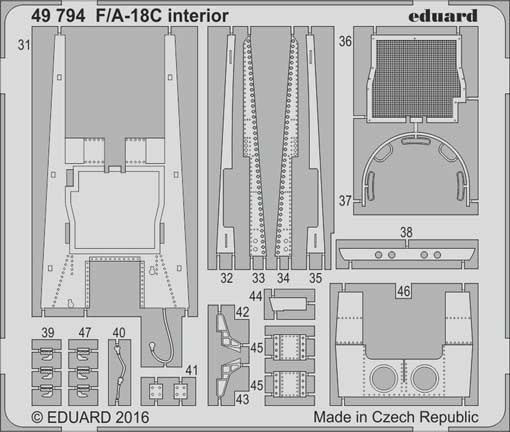 Eduard 49794 F/A-18C interior 1:48