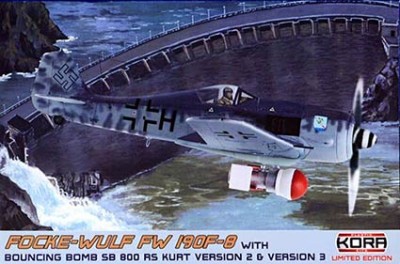 Kora Model KPK72115 Fw 190F-8 w/ bouncing bomb SB 800 RS KURT 1/72