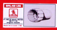 Brengun BRL48126 F-16C-D block 40/50 GE F110 eng.nozzle (TAM) 1/48