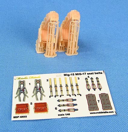 Metallic Details MDR48234 Ejection seat KK-2 3d-printed 3d-printed seats and seatbelts for Mikoyan MiG-15 and MiG-17 1/48