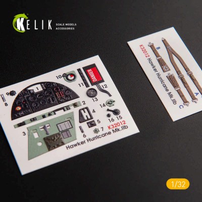 Reskit K32012 Hawker Hurricane Mk.IIB - Interior 3D (REV) 1/32