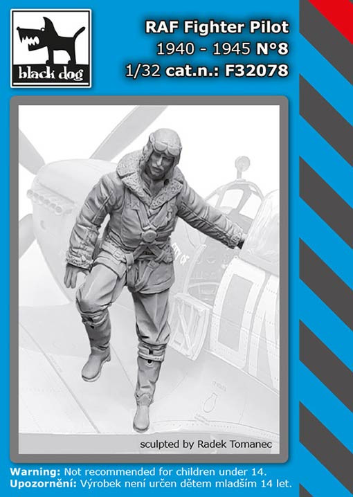 Black Dog F32078 RAF Fighter pilot 1940-45 No.8 (1 fig.) 1/32