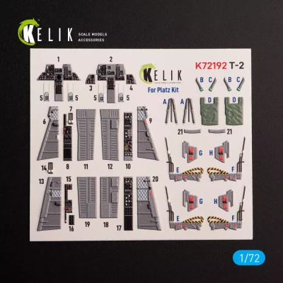 Reskit K72192 T-2 Advanced Trainer - interior 3D (PLATZ) 1/72