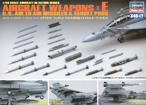 Hasegawa 36117 Aircraft Weapons E U.S. AAM &amp; Target Pod 1/48