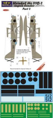 Lf Model C72225 Decals He 59B-2 Legion Condor&amp;masks - part 2 1/72