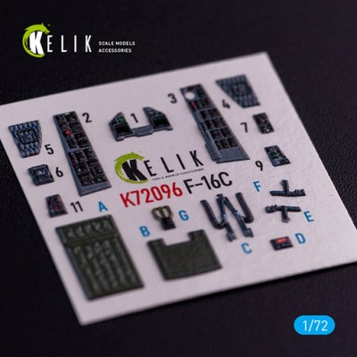Reskit K72096 F-16C - interior 3D decals (HAS) 1/72