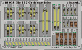 Eduard 49035 He 177 Greif seatbelts MPM