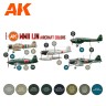AK Interactive AK-11737 Набор акриловых красок "Цвета самолетов Японских ВВС 2-я МВ" 8 штук