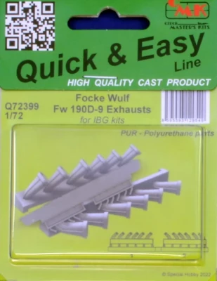 CMK Q72399 Focke Wulf Fw 190D-9 exhausts (IBG) 1/72