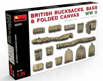Miniart 35599 Британские рюкзаки, сумки и сложенный брезент WWII 1/35