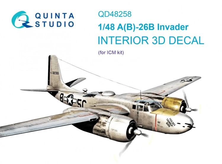 Quinta studio QD48258 A(B)-26B (ICM) 3D Декаль интерьера кабины 1/48