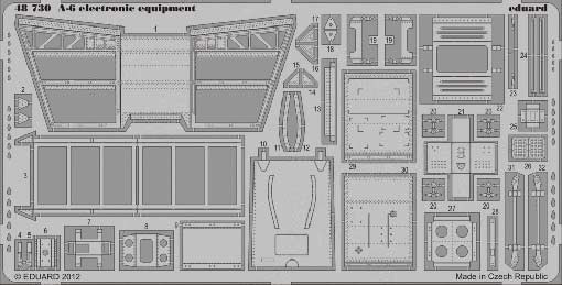 Eduard 48730 1/48 Фототравление A-6 electronic equipment