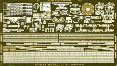White Ensign Models PE 35059 WW2 J, K, and N CKASS DESTROYERS (Janus/Kelly kits) Parts list only* 1/350