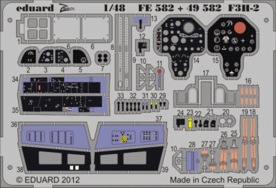 Eduard FE582 1/48 Цветное фототравление для F3H-2 S. A.