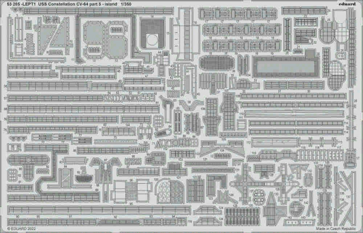 Eduard 53285 SET USS Constellation CV-64 - island (TRUMP) 1/350