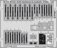 Eduard 36378 M113A ACAV dashboard & seatbelts STEEL 1/35