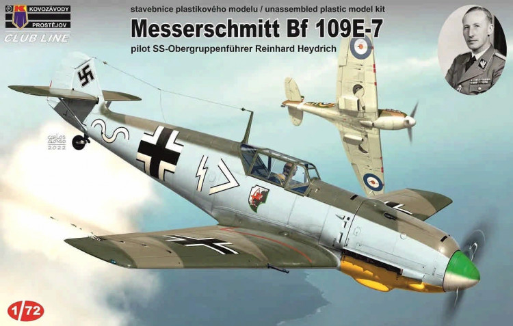Kovozavody Prostejov CLK007 Bf 109E-7 Reinhard Heydrich CLUB LINE 1/72