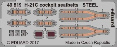 Eduard 49819 H-21C cockpit seatbelts STEEL 1/48