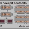 Eduard 49819 H-21C cockpit seatbelts STEEL 1/48